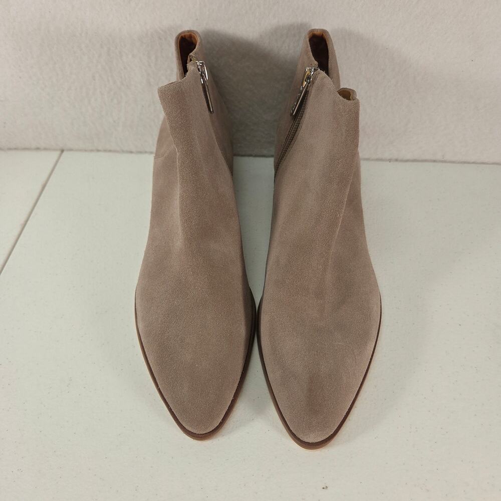 Franco Sarto Shellson Suede Pointed Toe Ankle Booties Gray Womens Size 6.5M NWOT